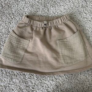 Zara Tan Mini Skirt with Pockets